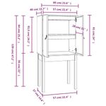 Casa si Gradina - Mobilier - Comode si corpuri - Corpuri bucatarie - Dulap inalt, negru, 60x40x120 cm, lemn masiv de pin - Infinity.ro