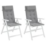 Casa si Gradina - Textile si covoare - Perne si pilote - Perne decorative - Perne scaun cu spatar inalt 2 buc, gri, tesatura Oxford - Infinity.ro