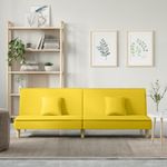 Casa si Gradina - Mobilier - Canapele si coltare - Canapele - Canapea extensibila, galben deschis, material textil - Infinity.ro
