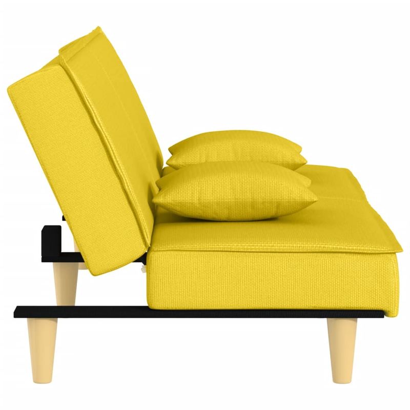 Casa si Gradina - Mobilier - Canapele si coltare - Canapele - Canapea extensibila, galben deschis, material textil - Infinity.ro