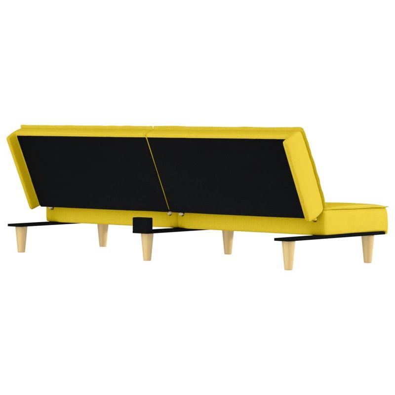 Casa si Gradina - Mobilier - Canapele si coltare - Canapele - Canapea extensibila, galben deschis, material textil - Infinity.ro