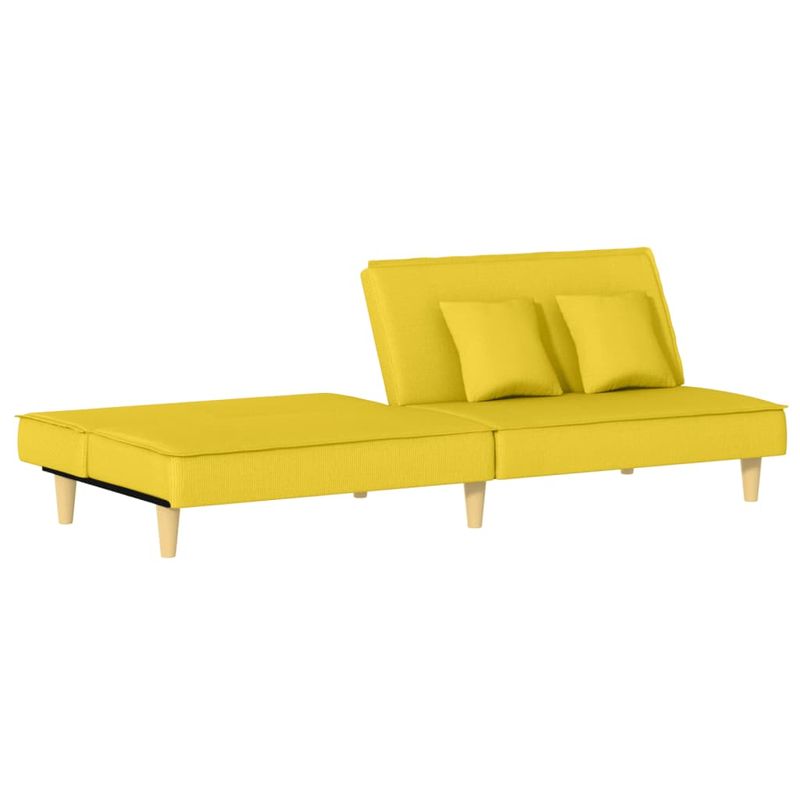 Casa si Gradina - Mobilier - Canapele si coltare - Canapele - Canapea extensibila, galben deschis, material textil - Infinity.ro