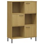 Casa si Gradina - Mobilier - Biblioteci si rafturi - Biblioteci - Biblioteca cu picioare metalice OSLO, maro, 90x35x128,5 cm lemn - Infinity.ro