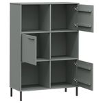 Casa si Gradina - Mobilier - Biblioteci si rafturi - Biblioteci - Biblioteca cu picioare metalice OSLO, gri, 90x35x128,5 cm, lemn - Infinity.ro