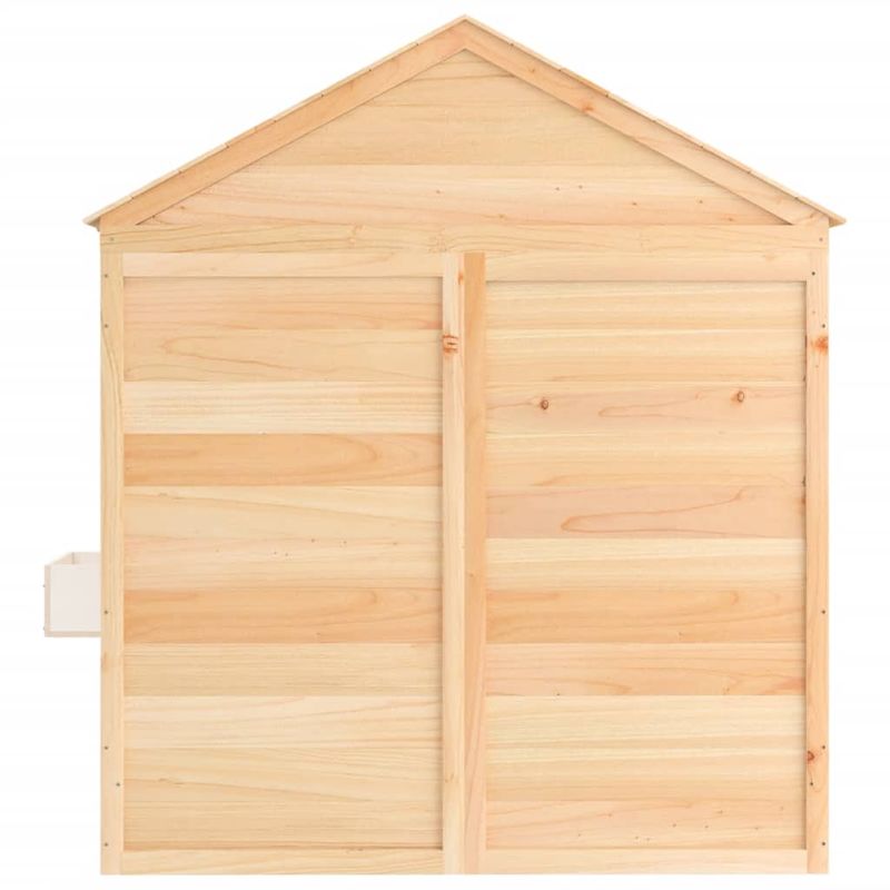 Jucarii, Copii si Bebe - Jucarii si jocuri - Jucarii de exterior - Casute si corturi copii - Casa de joaca, usa cu blocare/ghivece de flori, lemn masiv brad, maro - Infinity.ro