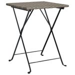 Casa si Gradina - Gradina si terasa - Mobilier exterior - Mese gradina - Masa de bistro pliabila, gri, 55x54x71 cm, poliratan - Infinity.ro
