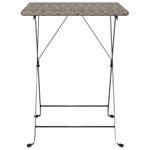 Casa si Gradina - Gradina si terasa - Mobilier exterior - Mese gradina - Masa de bistro pliabila, gri, 55x54x71 cm, poliratan - Infinity.ro