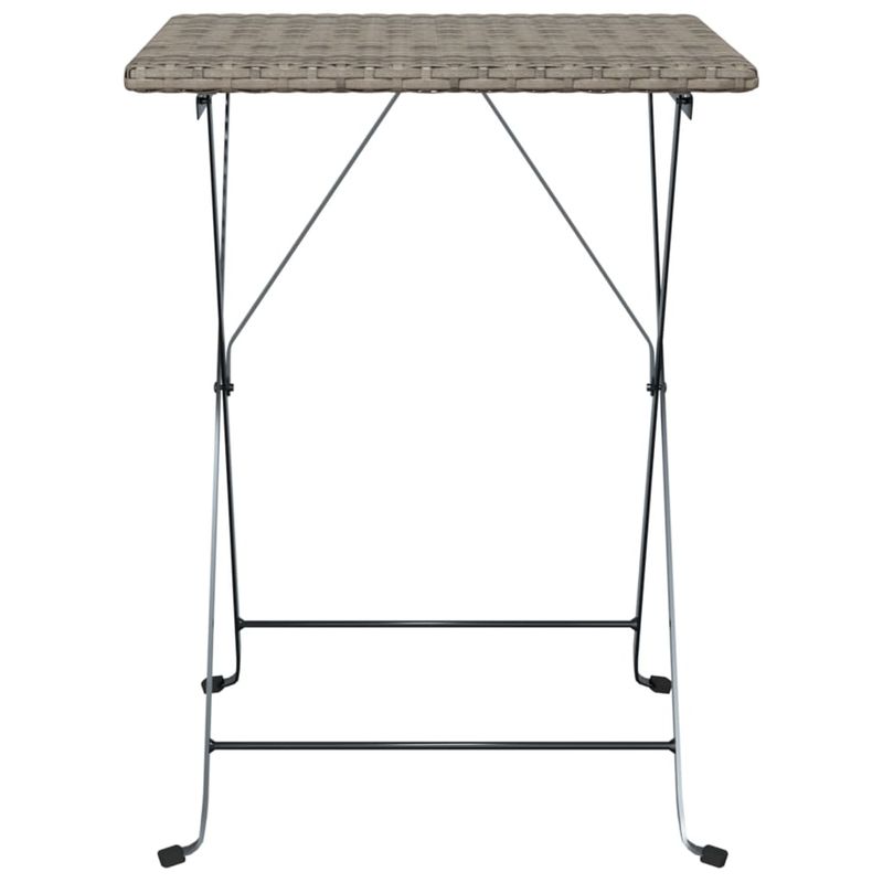 Casa si Gradina - Gradina si terasa - Mobilier exterior - Mese gradina - Masa de bistro pliabila, gri, 55x54x71 cm, poliratan - Infinity.ro