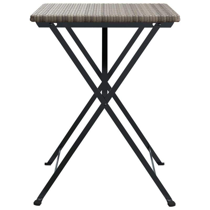Casa si Gradina - Gradina si terasa - Mobilier exterior - Mese gradina - Masa de bistro pliabila, gri, 55x54x71 cm, poliratan - Infinity.ro