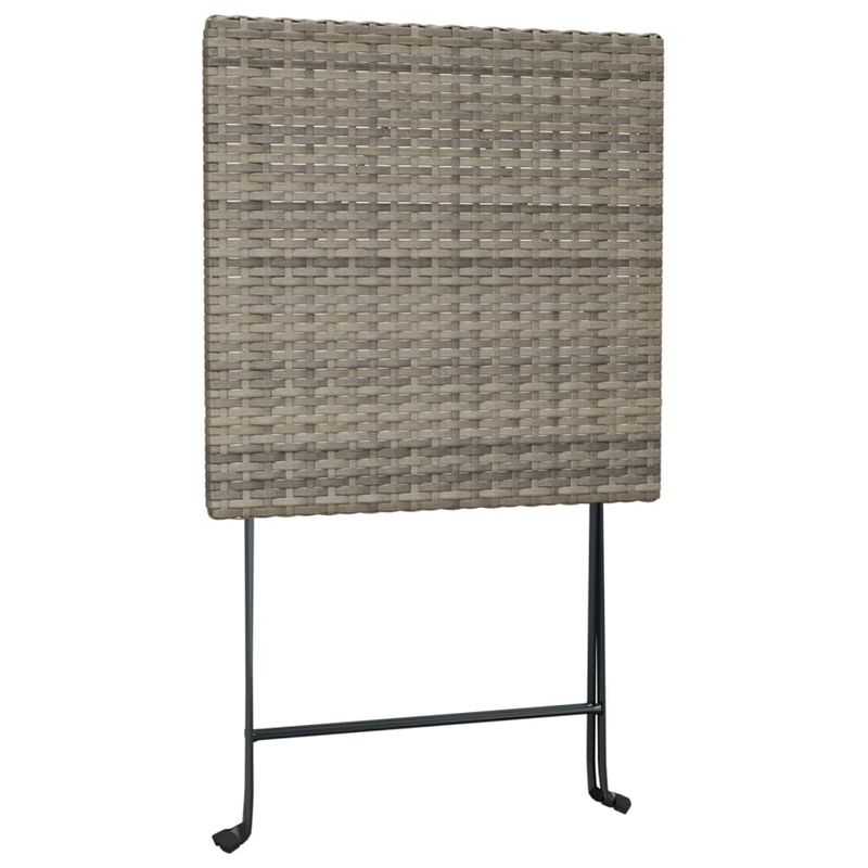 Casa si Gradina - Gradina si terasa - Mobilier exterior - Mese gradina - Masa de bistro pliabila, gri, 55x54x71 cm, poliratan - Infinity.ro