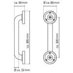 Casa si Gradina - Sanitare - Suporturi si accesorii baie - Suporturi baie - RIDDER Bara de sprijin, negru, 30 cm, aluminiu - Infinity.ro