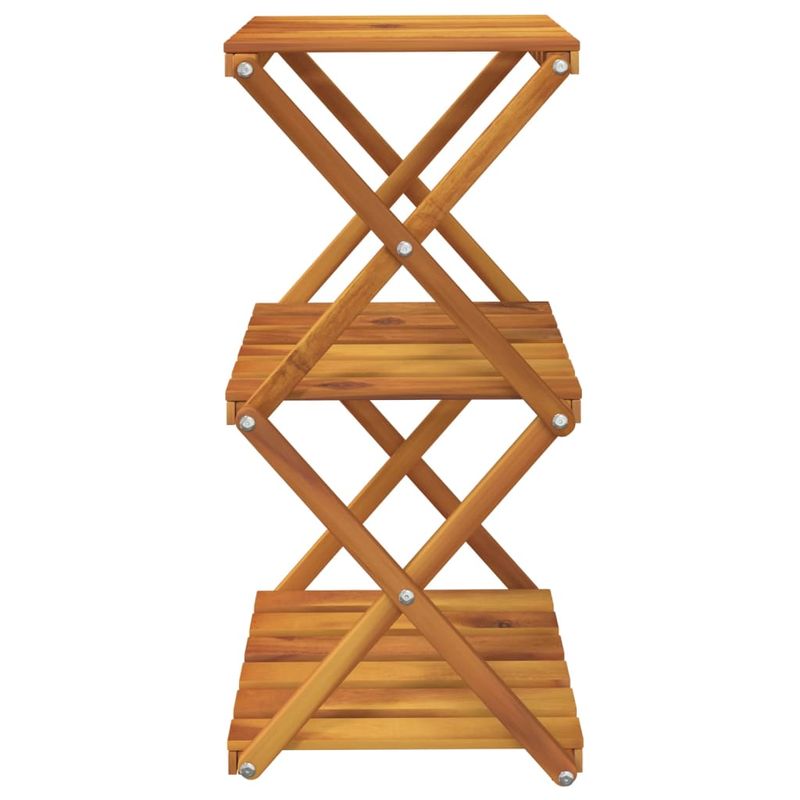 Casa si Gradina - Mobilier - Biblioteci si rafturi - Biblioteci - Raft pliabil cu 3 niveluri, maro, 43x31x63 cm lemn masiv acacia - Infinity.ro