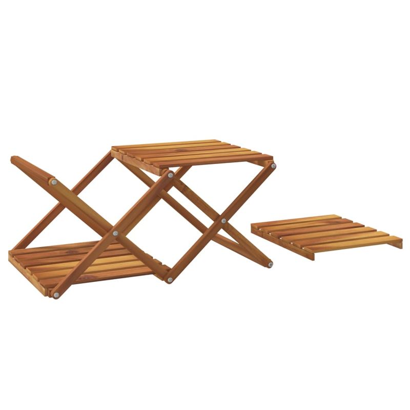 Casa si Gradina - Mobilier - Biblioteci si rafturi - Biblioteci - Raft pliabil cu 3 niveluri, maro, 43x31x63 cm lemn masiv acacia - Infinity.ro