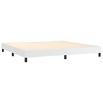 Casa si Gradina - Mobilier - Paturi si accesorii - Paturi - Pat box spring cu saltea, alb, 200x200 cm, piele ecologica - Infinity.ro