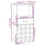 Casa si Gradina - Mobilier - Dulapuri si sifoniere - Dulapuri - Dulap de vinuri, 45x34x100 cm, lemn masiv de pin - Infinity.ro