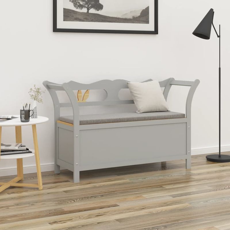 Casa si Gradina - Mobilier - Canapele si coltare - Banchete - Banca, gri, 107x45x75,5 cm, lemn masiv de brad - Infinity.ro