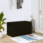 Casa si Gradina - Mobilier - Organizare si depozitare - Organizator incaltaminte - Pantofar de perete, negru, 70x35x38 cm, lemn prelucrat - Infinity.ro
