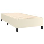 Casa si Gradina - Mobilier - Paturi si accesorii - Paturi - Pat continental cu saltea si LED, saltea si LED, crem, 90x200 cm, piele ecologica - Infinity.ro