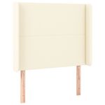 Casa si Gradina - Mobilier - Paturi si accesorii - Paturi - Pat continental cu saltea si LED, saltea si LED, crem, 90x200 cm, piele ecologica - Infinity.ro