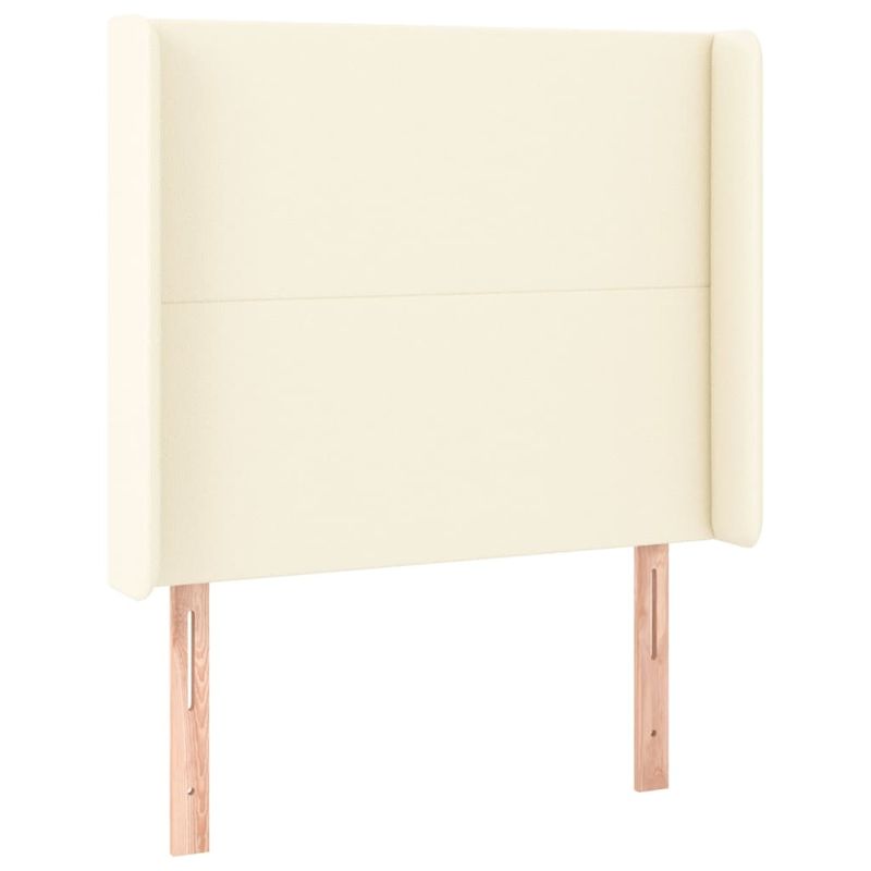 Casa si Gradina - Mobilier - Paturi si accesorii - Paturi - Pat continental cu saltea si LED, saltea si LED, crem, 90x200 cm, piele ecologica - Infinity.ro