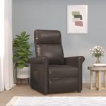 Casa si Gradina - Mobilier - Scaune si fotolii - Fotolii - Fotoliu rabatabil electric, maro, piele ecologica - Infinity.ro