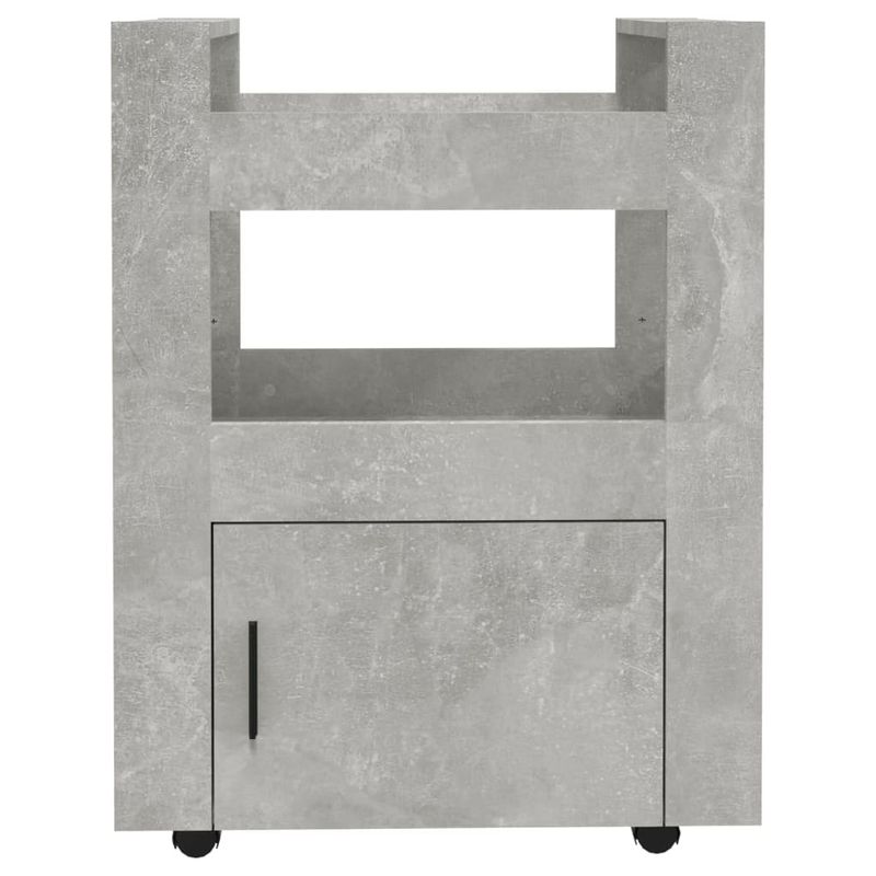 Casa si Gradina - Bucatarie si vesela - Ustensile bucatarie - Cosuri servire - Carucior de bucatarie gri beton 60x45x80 cm lemn prelucrat - Infinity.ro
