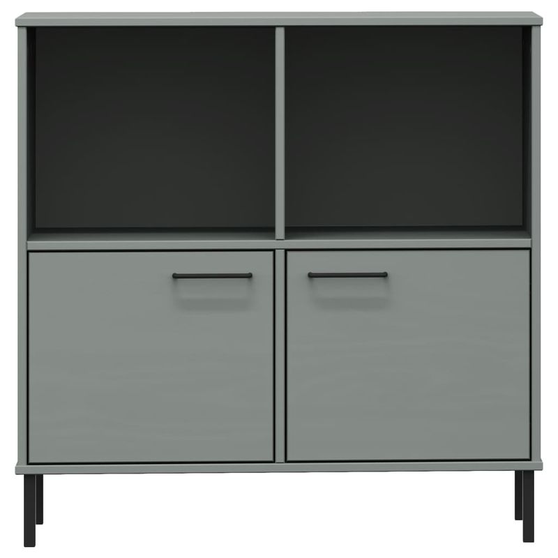 Casa si Gradina - Mobilier - Biblioteci si rafturi - Biblioteci - Biblioteca cu picioare metalice OSLO, gri, 90x35x90,5 cm, lemn - Infinity.ro