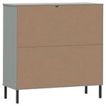 Casa si Gradina - Mobilier - Biblioteci si rafturi - Biblioteci - Biblioteca cu picioare metalice OSLO, gri, 90x35x90,5 cm, lemn - Infinity.ro