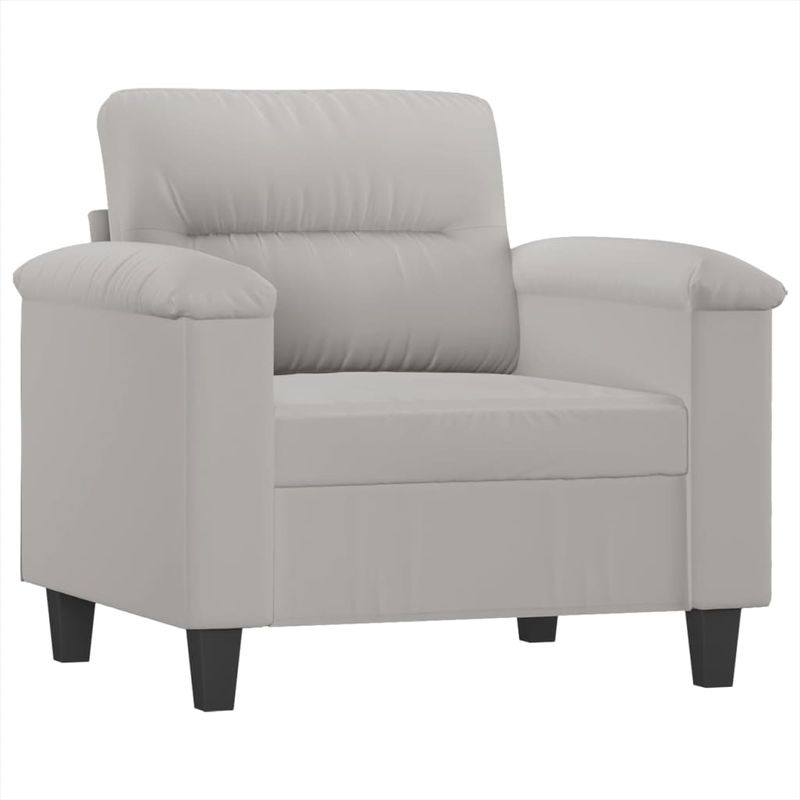 Casa si Gradina - Mobilier - Seturi de mobilier - Seturi living - Set de canapele cu perne, 4 piese, gri deschis, microfibra - Infinity.ro