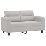 Casa si Gradina - Mobilier - Seturi de mobilier - Seturi living - Set de canapele cu perne, 4 piese, gri deschis, microfibra - Infinity.ro