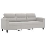 Casa si Gradina - Mobilier - Seturi de mobilier - Seturi living - Set de canapele cu perne, 4 piese, gri deschis, microfibra - Infinity.ro