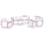 Casa si Gradina - Mobilier - Seturi de mobilier - Seturi living - Set de canapele cu perne, 4 piese, gri deschis, microfibra - Infinity.ro