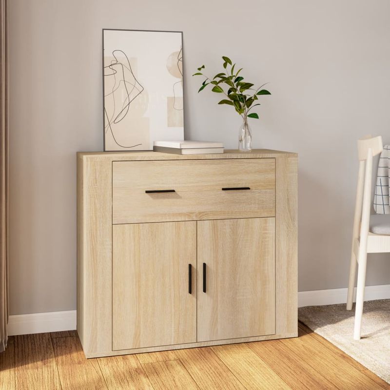 Casa si Gradina - Mobilier - Comode si corpuri - Comode - Servanta, stejar sonoma, 80x33x70 cm, lemn compozit - Infinity.ro