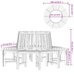 Casa si Gradina - Gradina si terasa - Mobilier exterior - Bancute de gradina - Banca de copac rotunda, Ø208 cm, lemn masiv de eucalipt - Infinity.ro