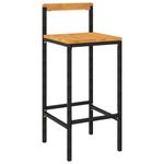 Casa si Gradina - Gradina si terasa - Mobilier exterior - Seturi mobila gradina - Set bar pentru gradina, 5 piese, negru, poliratan/lemn acacia - Infinity.ro