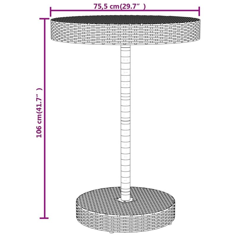 Casa si Gradina - Gradina si terasa - Mobilier exterior - Seturi mobila gradina - Set bar pentru gradina, 5 piese, negru, poliratan/lemn acacia - Infinity.ro