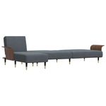 Casa si Gradina - Mobilier - Canapele si coltare - Canapele - Canapea extensibila in forma de L gri 279x140x70 cm catifea - Infinity.ro