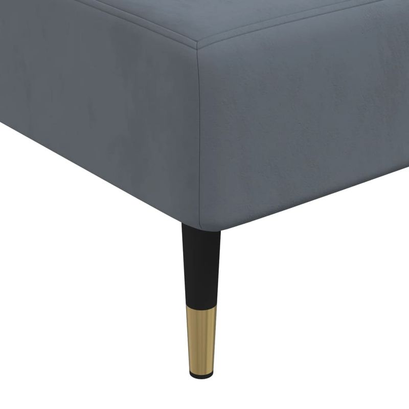 Casa si Gradina - Mobilier - Canapele si coltare - Canapele - Canapea extensibila in forma de L gri 279x140x70 cm catifea - Infinity.ro