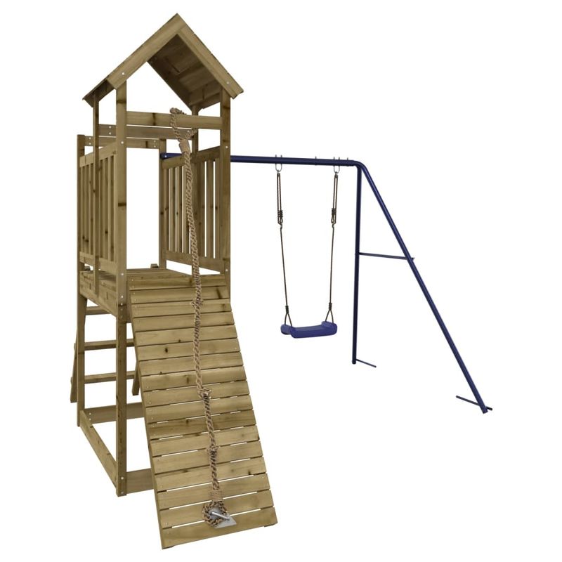 Jucarii, Copii si Bebe - Jucarii si jocuri - Jucarii de exterior - Spatii de joaca si accesorii - Set de joaca pentru exterior, lemn de pin impregnat - Infinity.ro