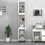 Casa si Gradina - Mobilier - Mobilier baie - Comode baie - Dulap de baie, alb, 30x30x190 cm, lemn prelucrat - Infinity.ro