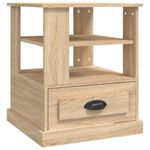 Casa si Gradina - Mobilier - Comode si corpuri - Comode - Masa laterala, stejar sonoma, 50x50x60 cm, lemn prelucrat - Infinity.ro