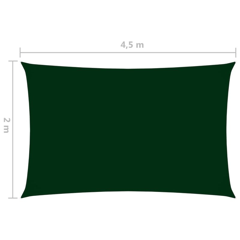 Casa si Gradina - Gradina si terasa - Umbrele si pavilioane - Umbrele - Parasolar din tesatura oxford, 5 m tesatura oxford dreptunghiular, verde închis, mărime 2x4.5 m - Infinity.ro