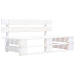 Casa si Gradina - Gradina si terasa - Mobilier exterior - Canapele si fotolii gradina - Otoman de gradina din paleti, alb, lemn pin tratat, roșu - Infinity.ro