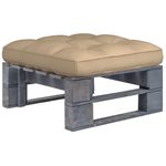 Casa si Gradina - Gradina si terasa - Mobilier exterior - Canapele si fotolii gradina - Otoman de gradina din paleti, gri, lemn de pin impregnat - Infinity.ro
