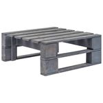 Casa si Gradina - Gradina si terasa - Mobilier exterior - Canapele si fotolii gradina - Otoman de gradina din paleti, gri, lemn de pin impregnat - Infinity.ro