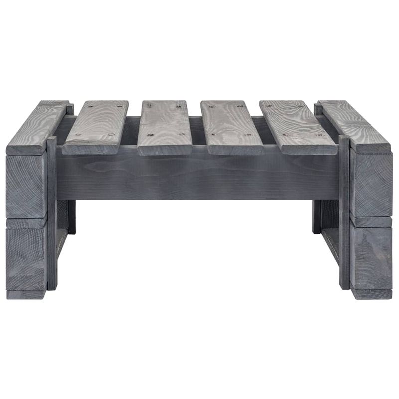 Casa si Gradina - Gradina si terasa - Mobilier exterior - Canapele si fotolii gradina - Otoman de gradina din paleti, gri, lemn de pin impregnat - Infinity.ro