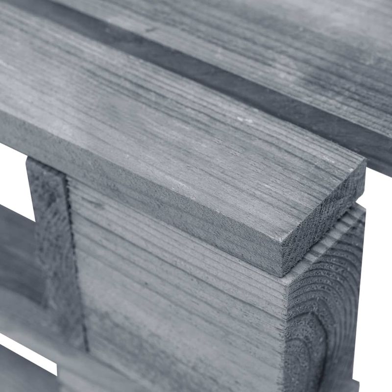 Casa si Gradina - Gradina si terasa - Mobilier exterior - Canapele si fotolii gradina - Otoman de gradina din paleti, gri, lemn de pin impregnat - Infinity.ro