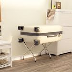 Sport si Outdoor - Articole de voiaj - Accesorii articole de voiaj - Suport pentru bagaje cu spatar, argintiu, 56x39x52 cm - Infinity.ro