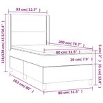 Casa si Gradina - Mobilier - Paturi si accesorii - Paturi - Pat box spring cu saltea, negru, 80x200 cm, catifea - Infinity.ro