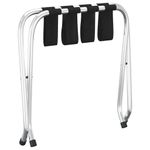 Sport si Outdoor - Articole de voiaj - Accesorii articole de voiaj - Suport pentru bagaje cu spatar, negru si argintiu, 56x40x49 cm - Infinity.ro